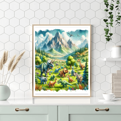 Adventure With Dinosaurs Paint By Color