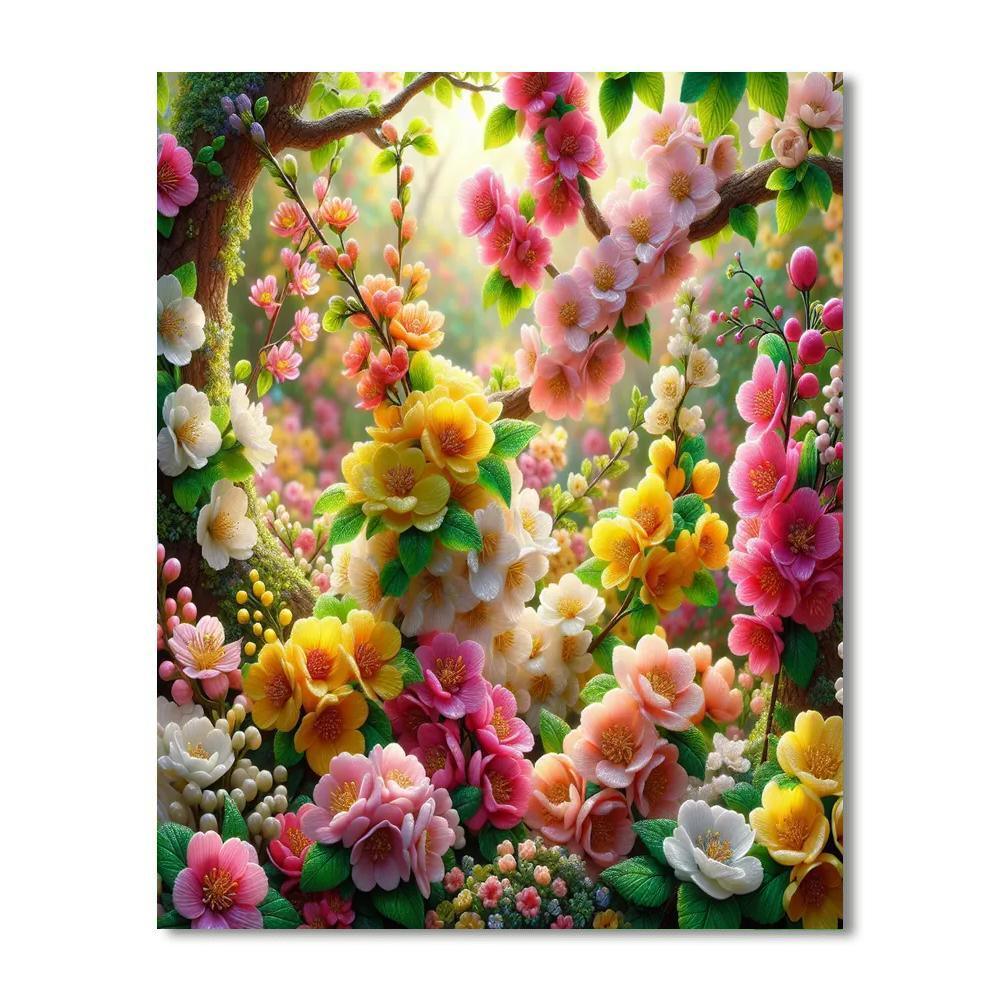 Springtime Blossom Parade Paint By Number