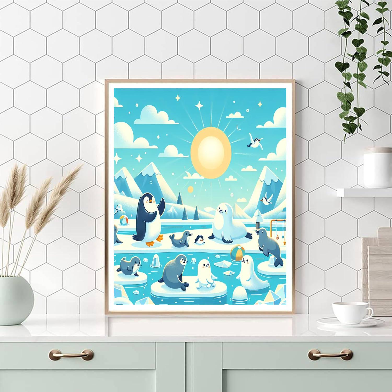 Polar Playground Pursuit Painting By Numbers Kit