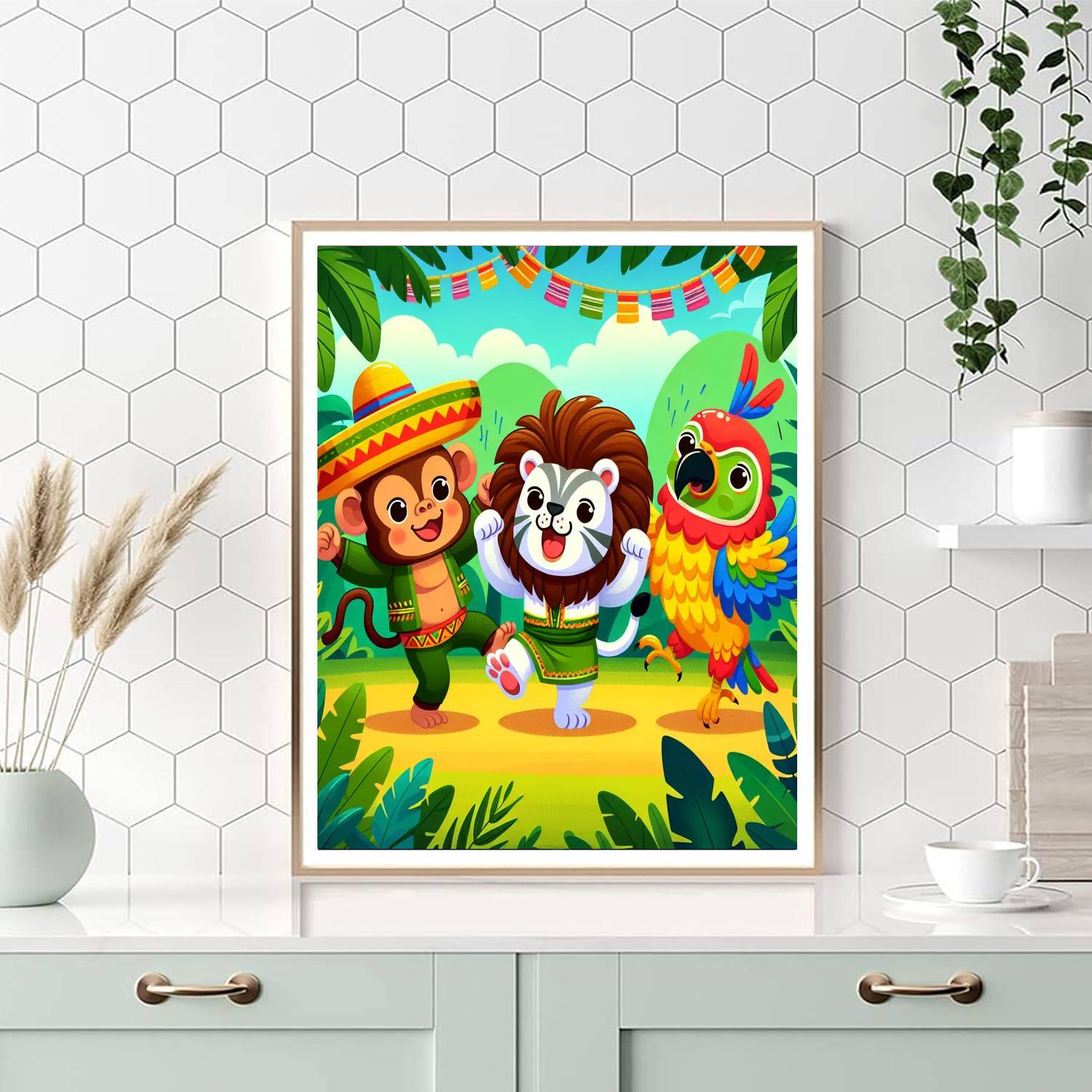 The Jungle Jamboree Painting Number Kit