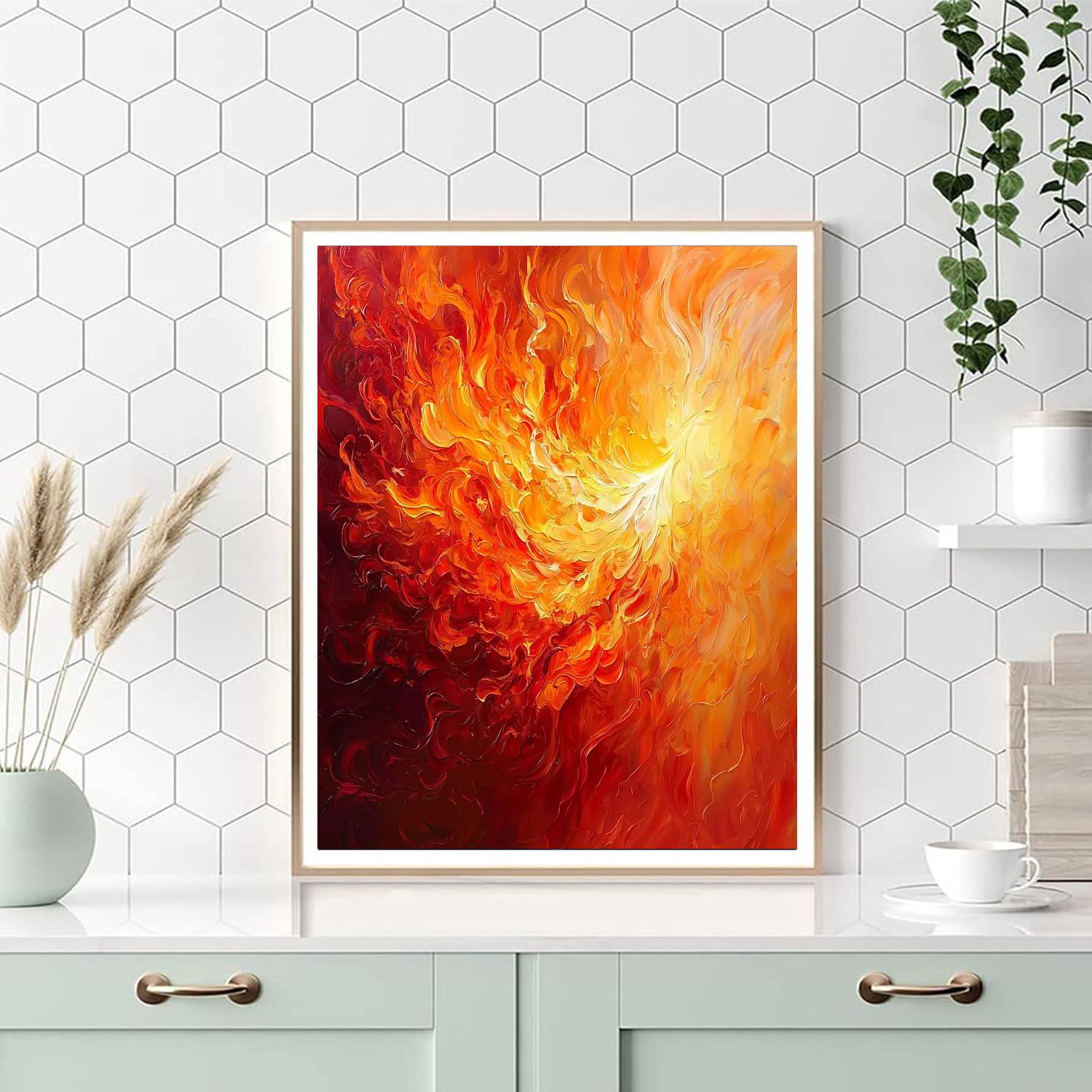 Michelangelo Inspired Eternal Flame  Paint By Color