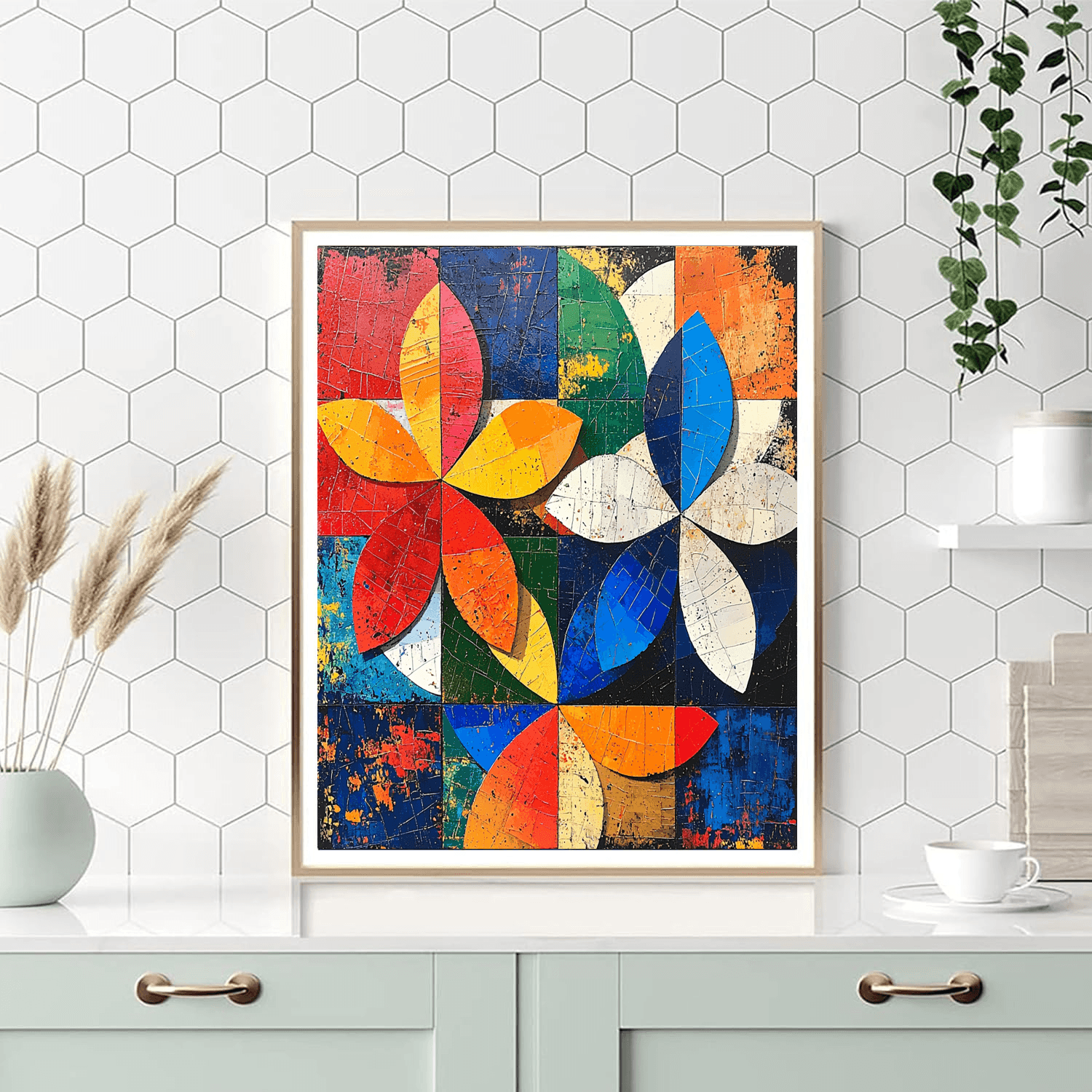Damien Hirst Inspired Hirst's Floral Illusion  Paint By Numbers Art