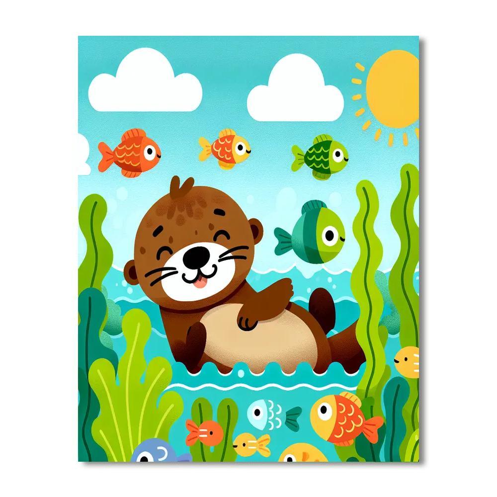 Silly Sea Otter Paint By Color