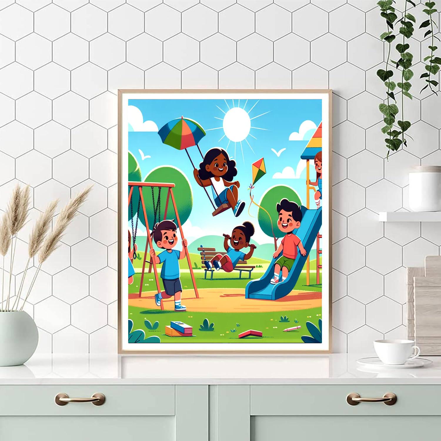 Playful Park Frolic Paint By Numbers