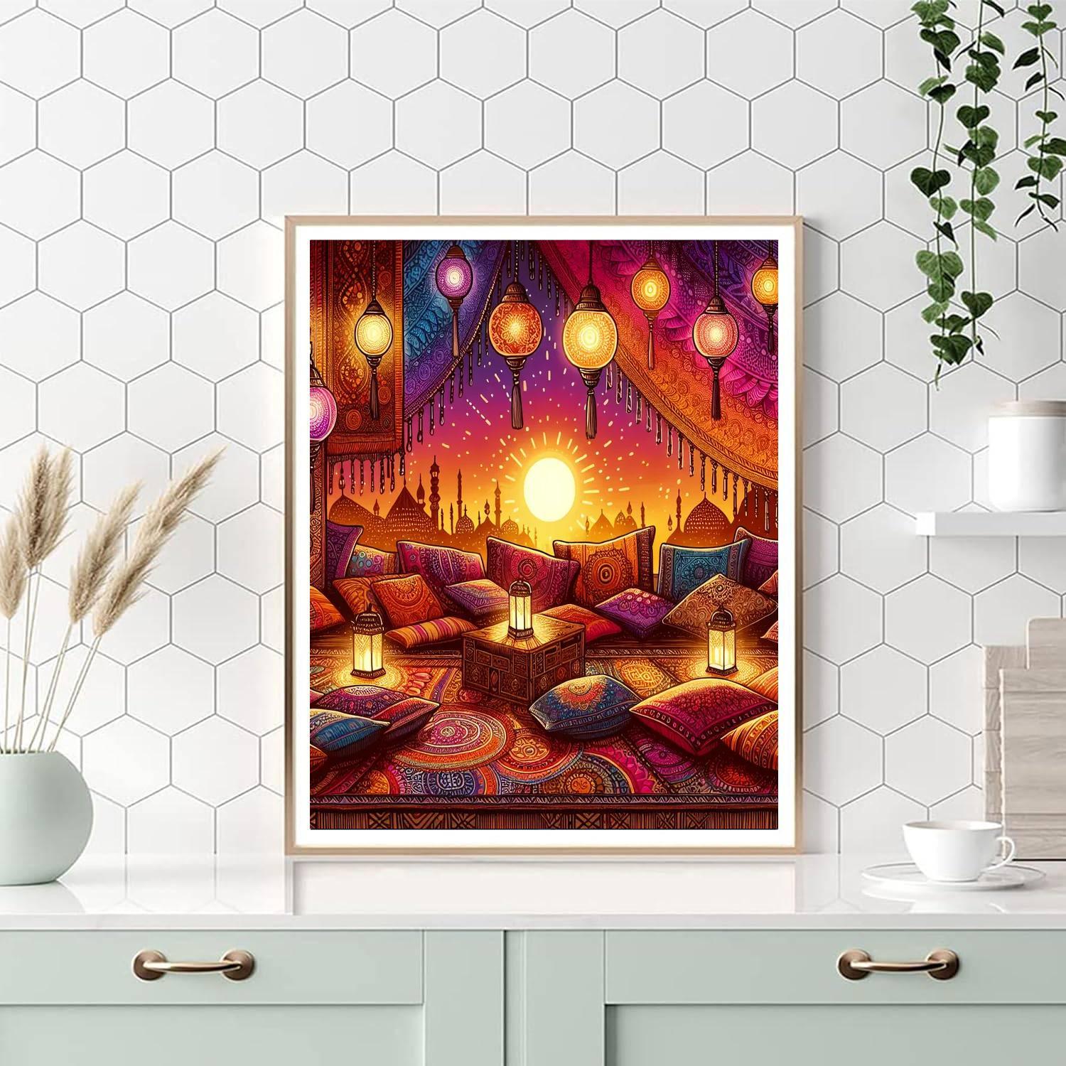 Bohemian Sunset Soiree DIY Paint By Numbers