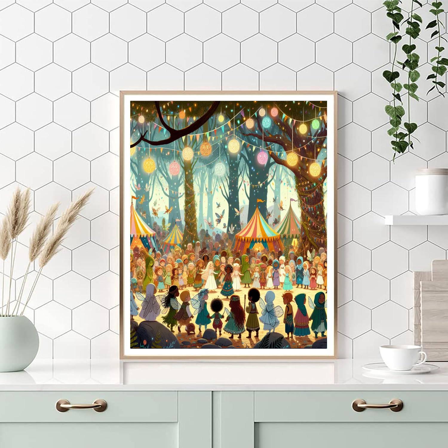 Forest Fantasy Fair DIY Paint By Numbers