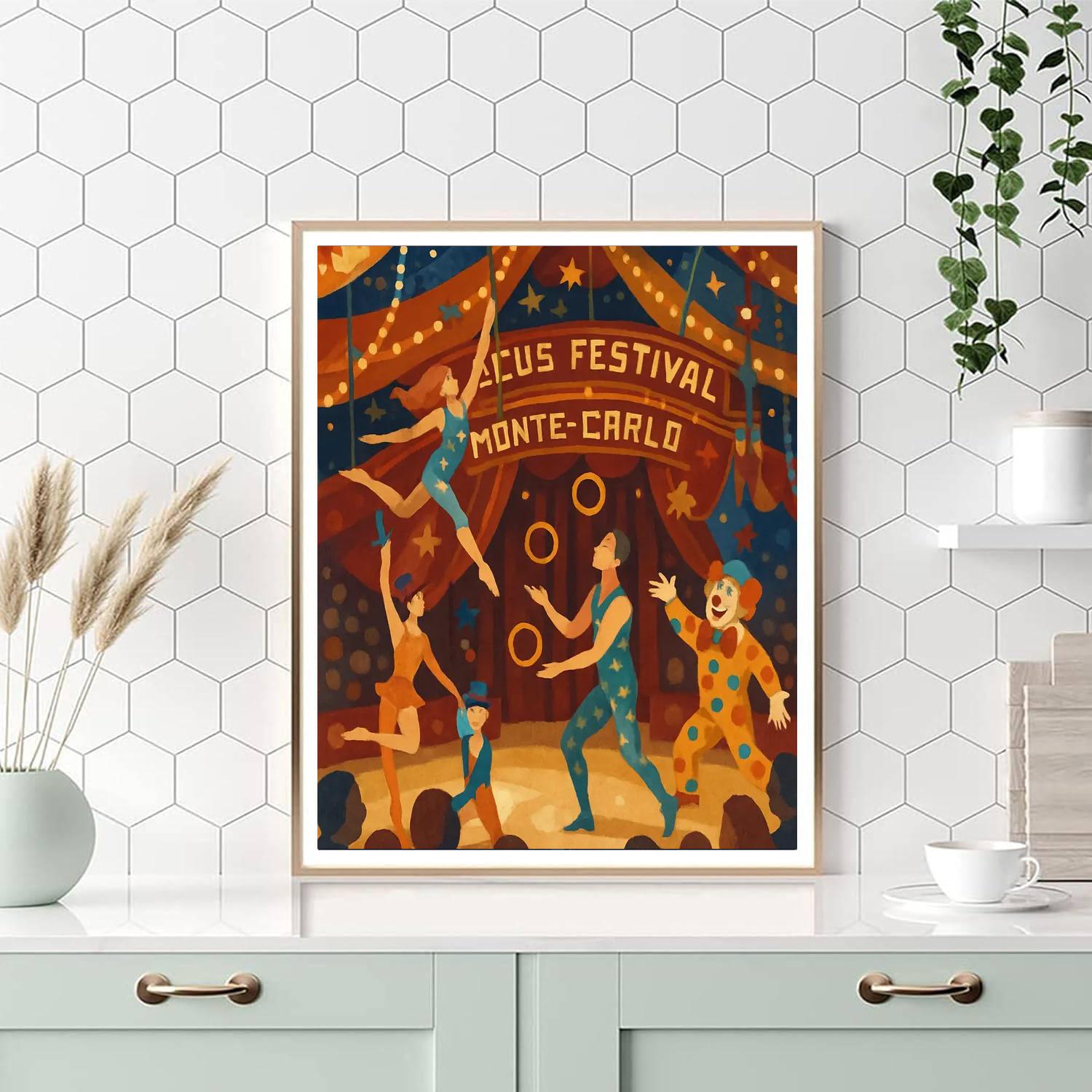 Circus Festival Of Monte Carlo Painting By Numbers Kit