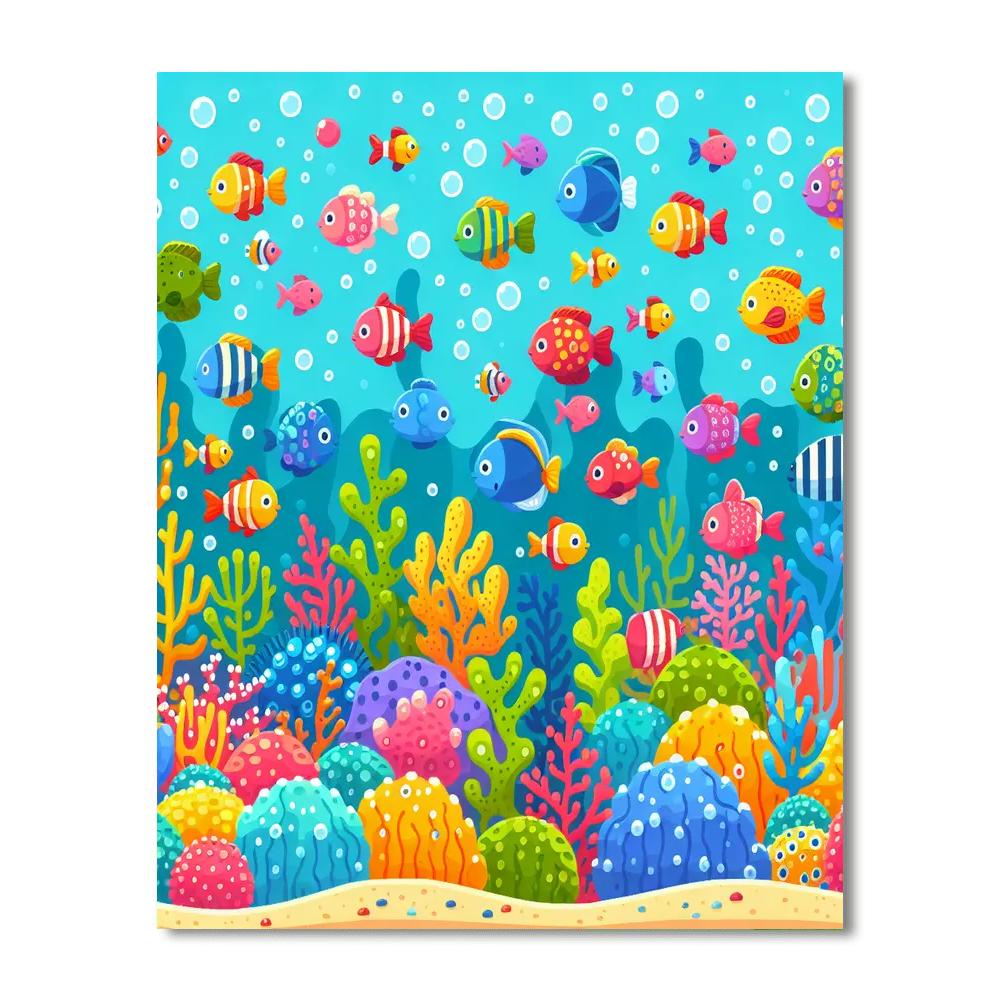 Undersea World Expedition Painting Number Kit