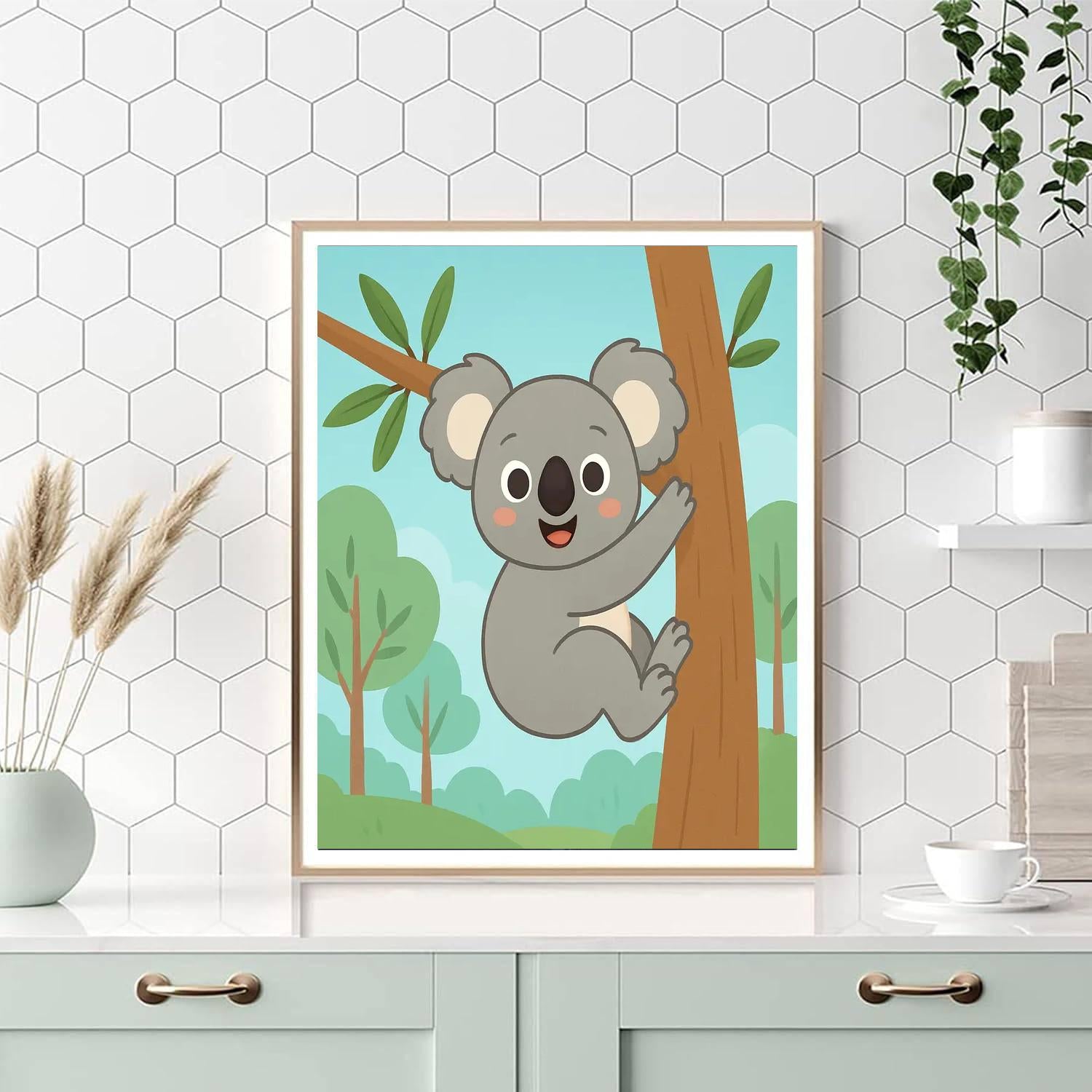 Cute Cuddly Koala DIY Paint By Numbers