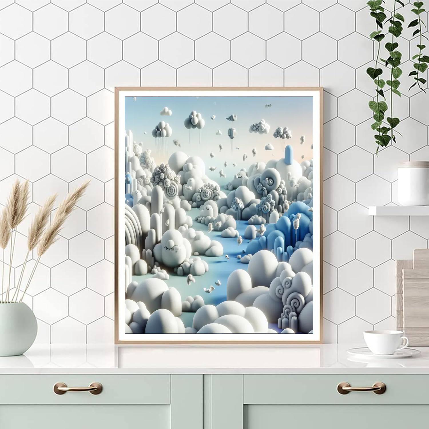 Dreamy Cloudland For Kids Numbered Painting Kits