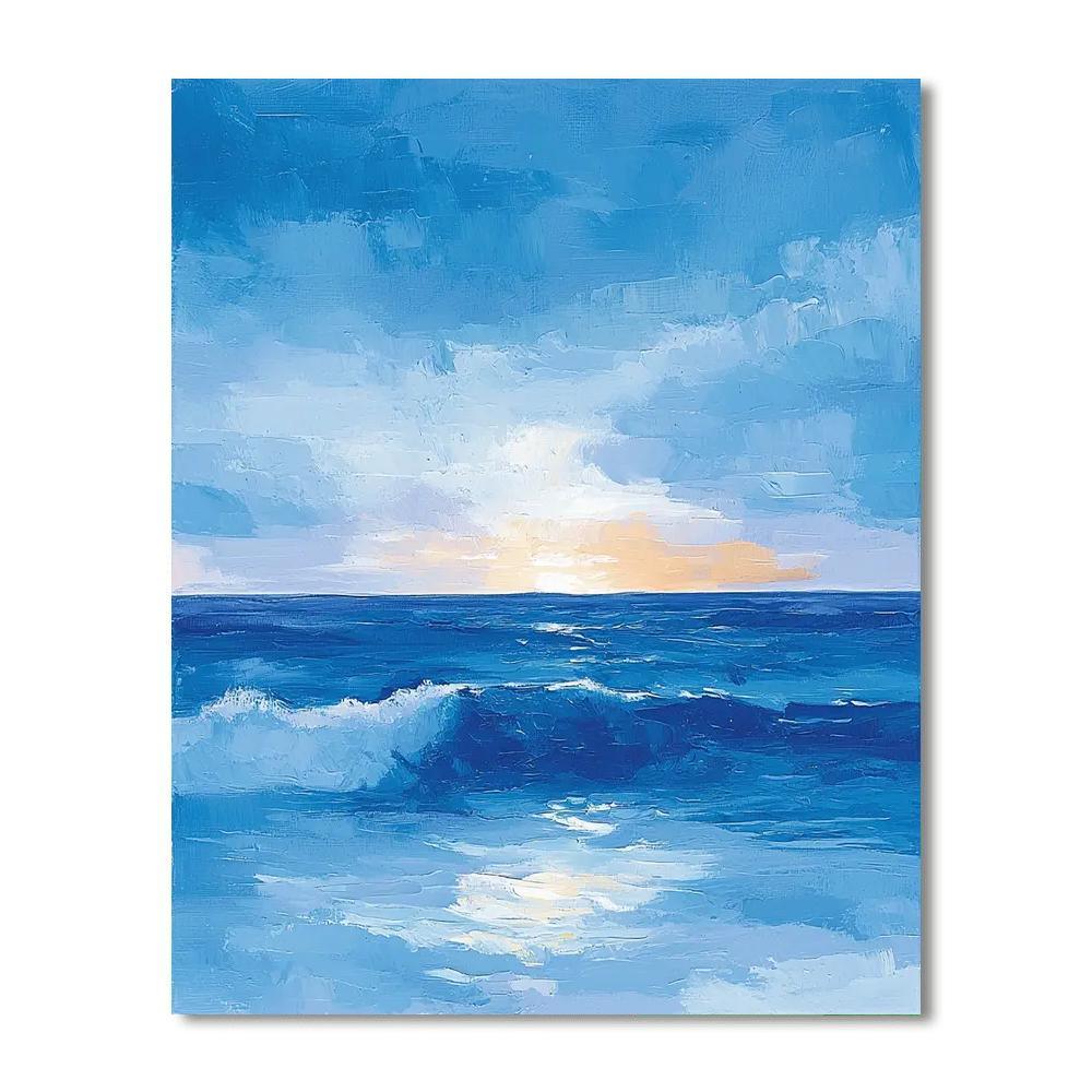 Paul Cézanne Inspired Serene Azure Harmony  Paint By Color