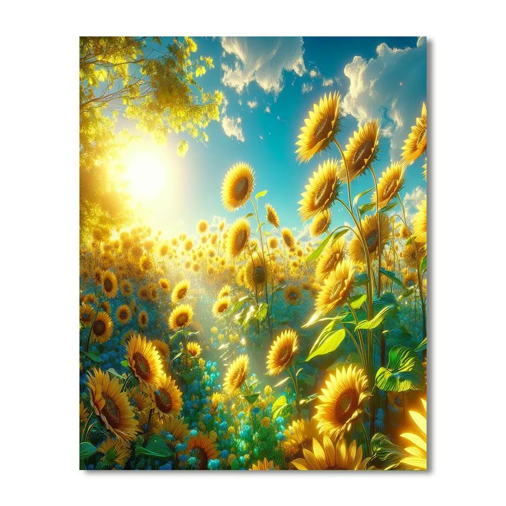 Sunflower Summer Delight DIY Paint By Numbers