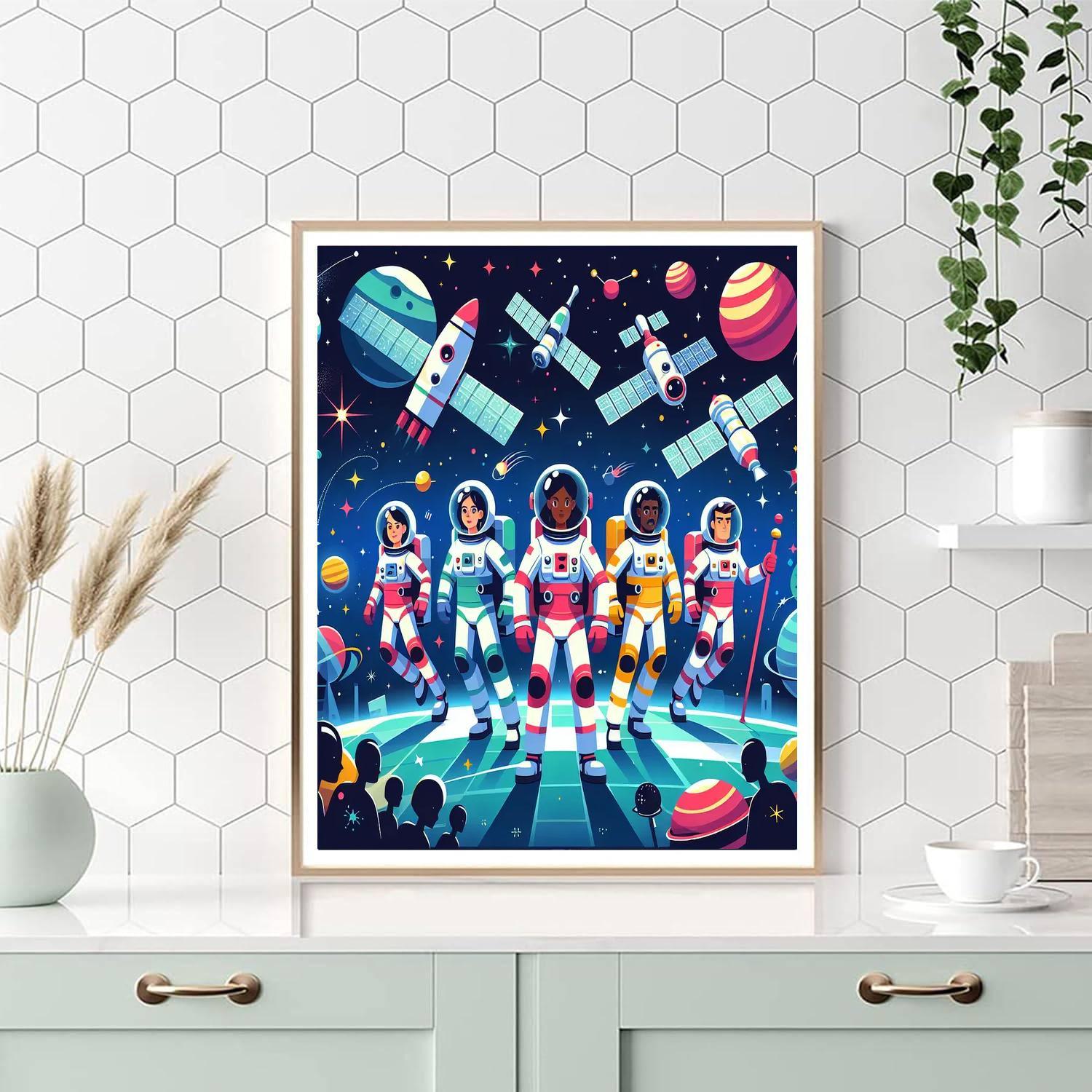 Space Rescue Operation Painting Number Kit