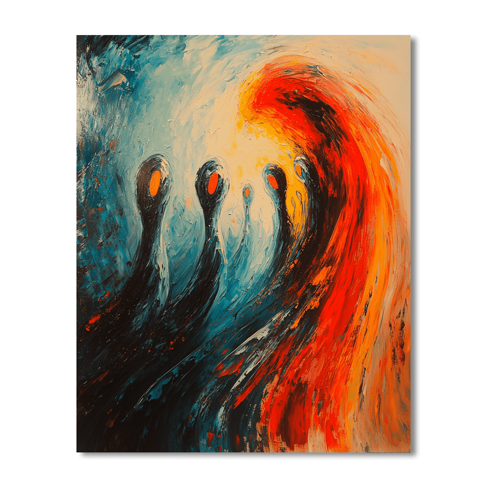 Edvard Munch Inspired Emotional Expressions  Painting By Numbers Kit