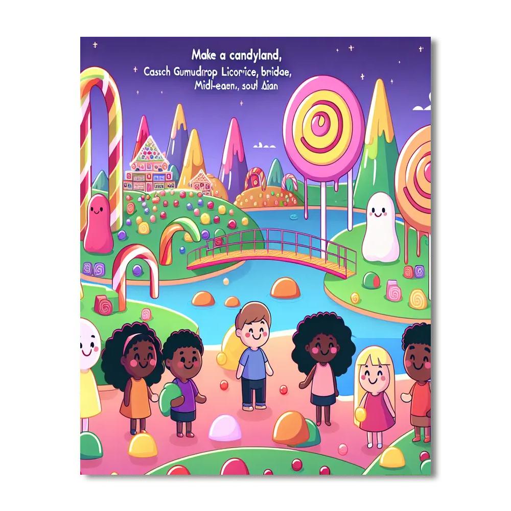 Magical Candyland Escape DIY Paint By Numbers