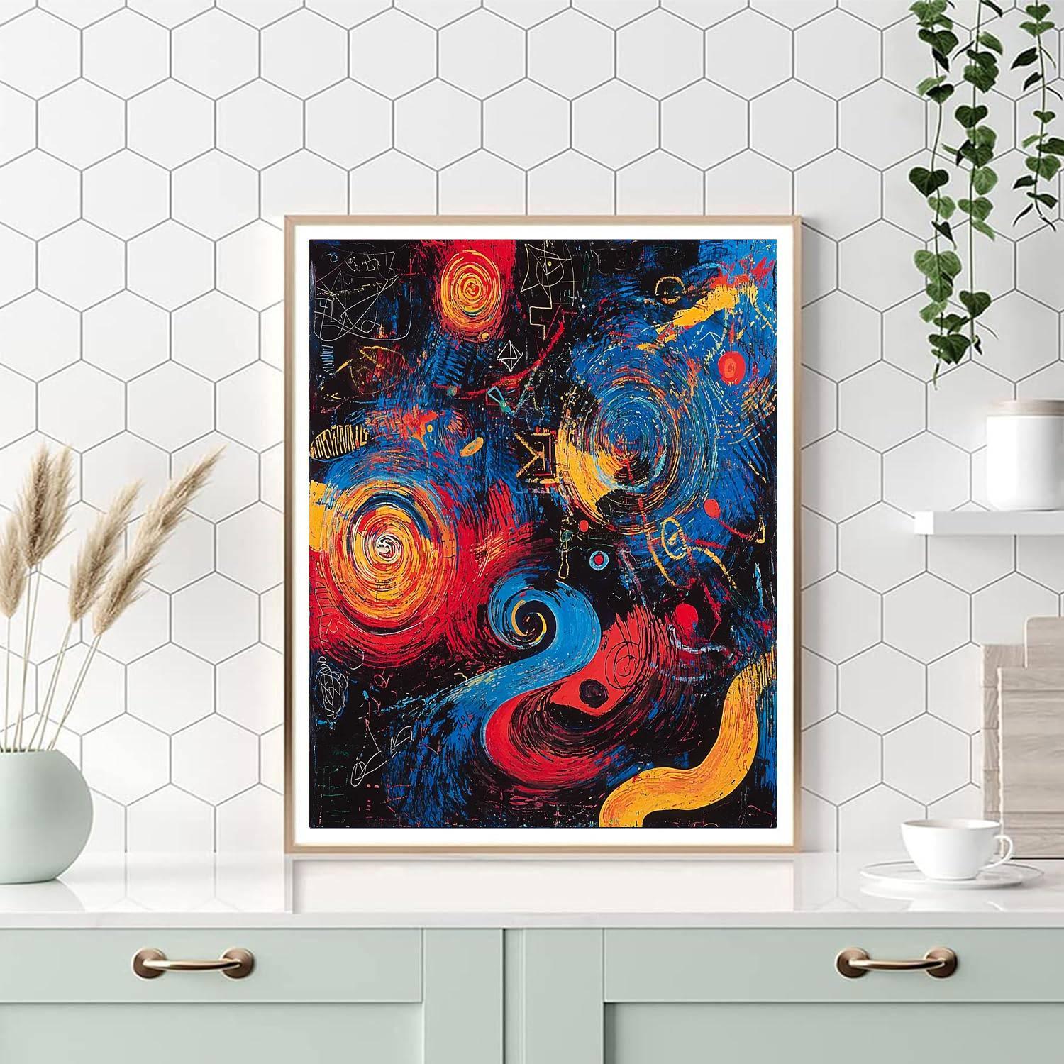 Jean-Michel Basquiat Inspired Cosmic Whisper  Paint By Color