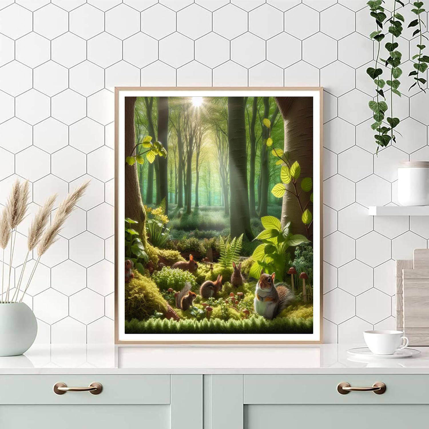 Charming Woodland Nook Numbered Painting Kits