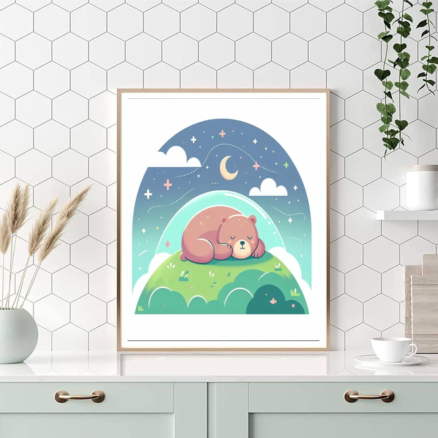 Starlit Bear's Dream Painting By Numbers Kit