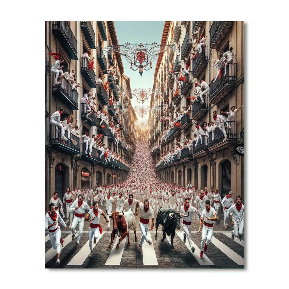 Sanfermines - Spain Painting By Numbers Kit