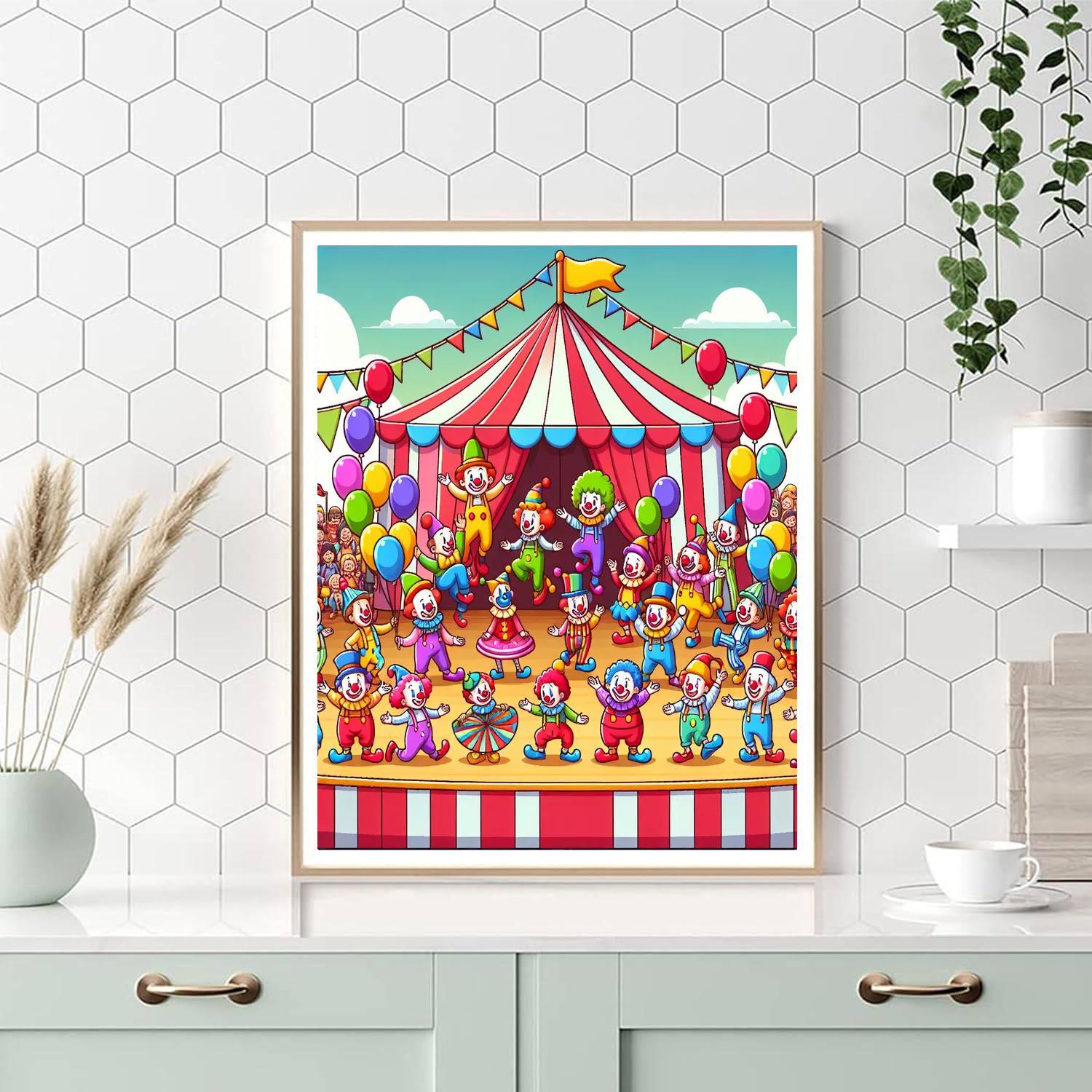 Circus Clown Carnival Numbered Painting Kits