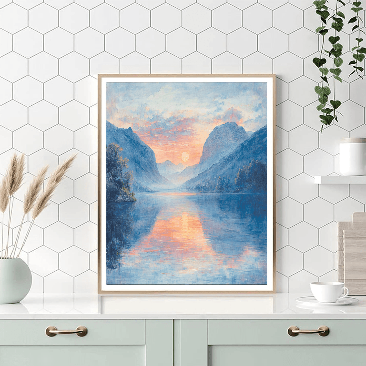 J.M.W. Turner Inspired Dreamy Watercolor Sunset - DIY Painting By Numbers Kit