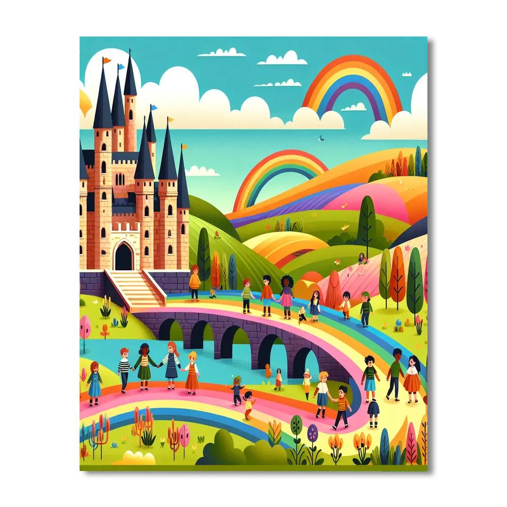 Rainbow Kingdom Journey Painting Number Kit