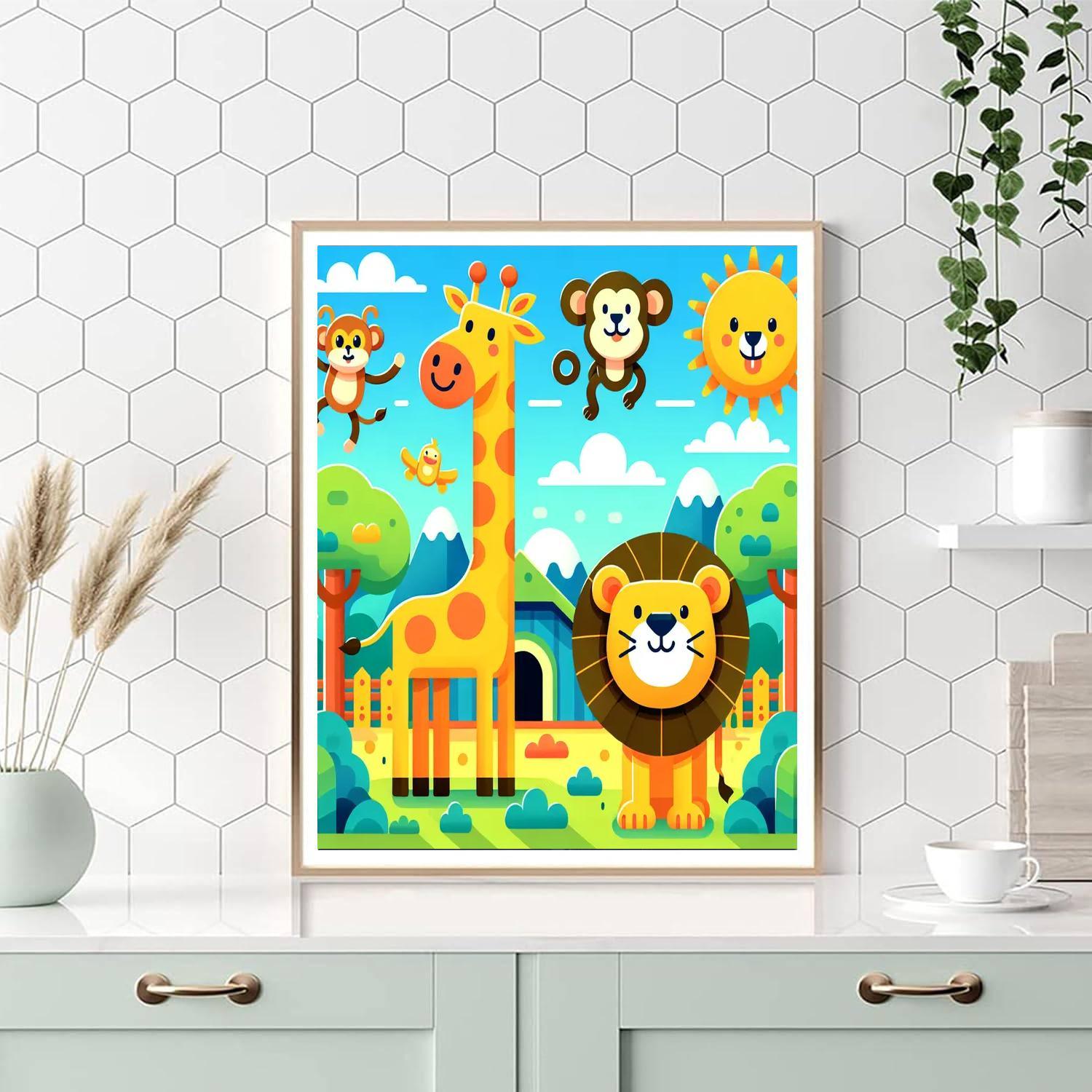 Colorful Adventure At The Zoo Paint By Number