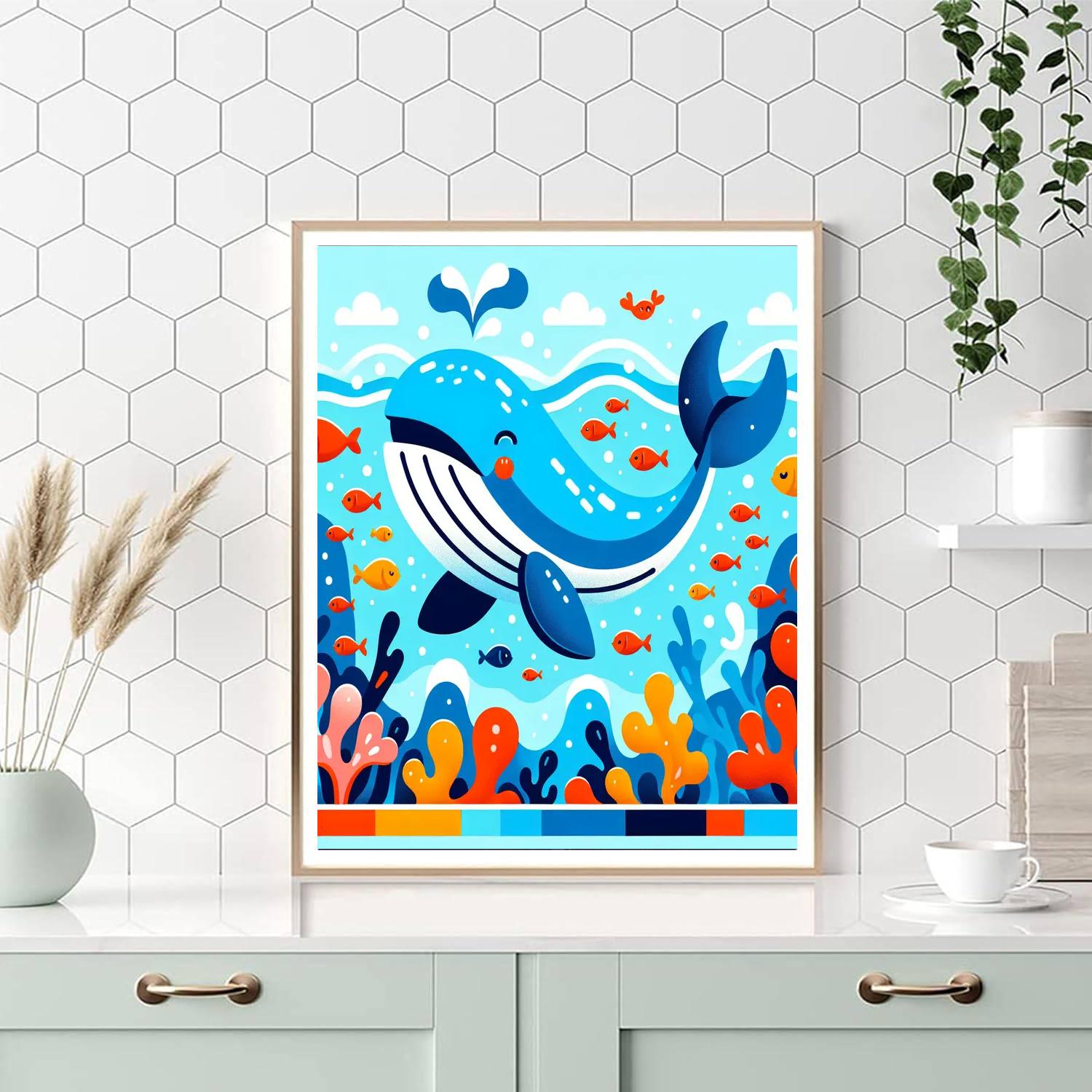 Whale's Deep Sea Voyage Numbered Painting Kits