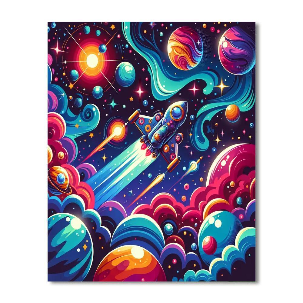 Galactic Odyssey For Little Dreamers Numbered Painting Kits