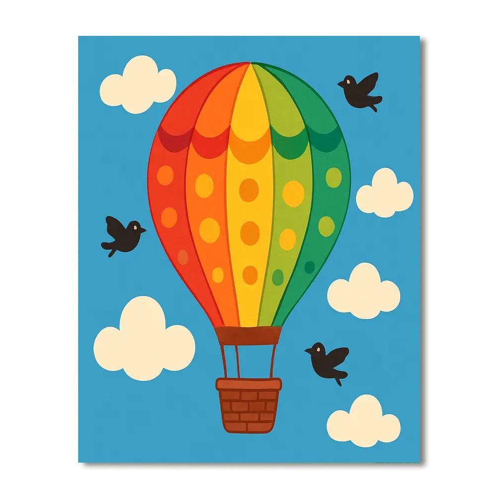 Sunny Balloon Adventure Painting By Numbers Kit