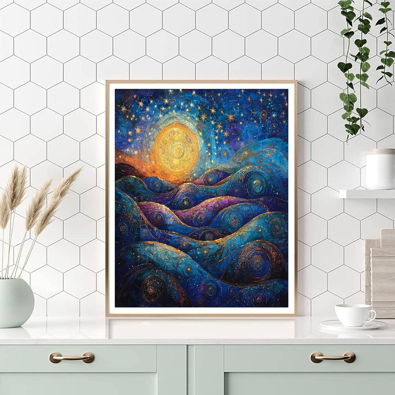 Leonardo Da Vinci Inspired Cosmic Dreams Tapestry  Paint By Number