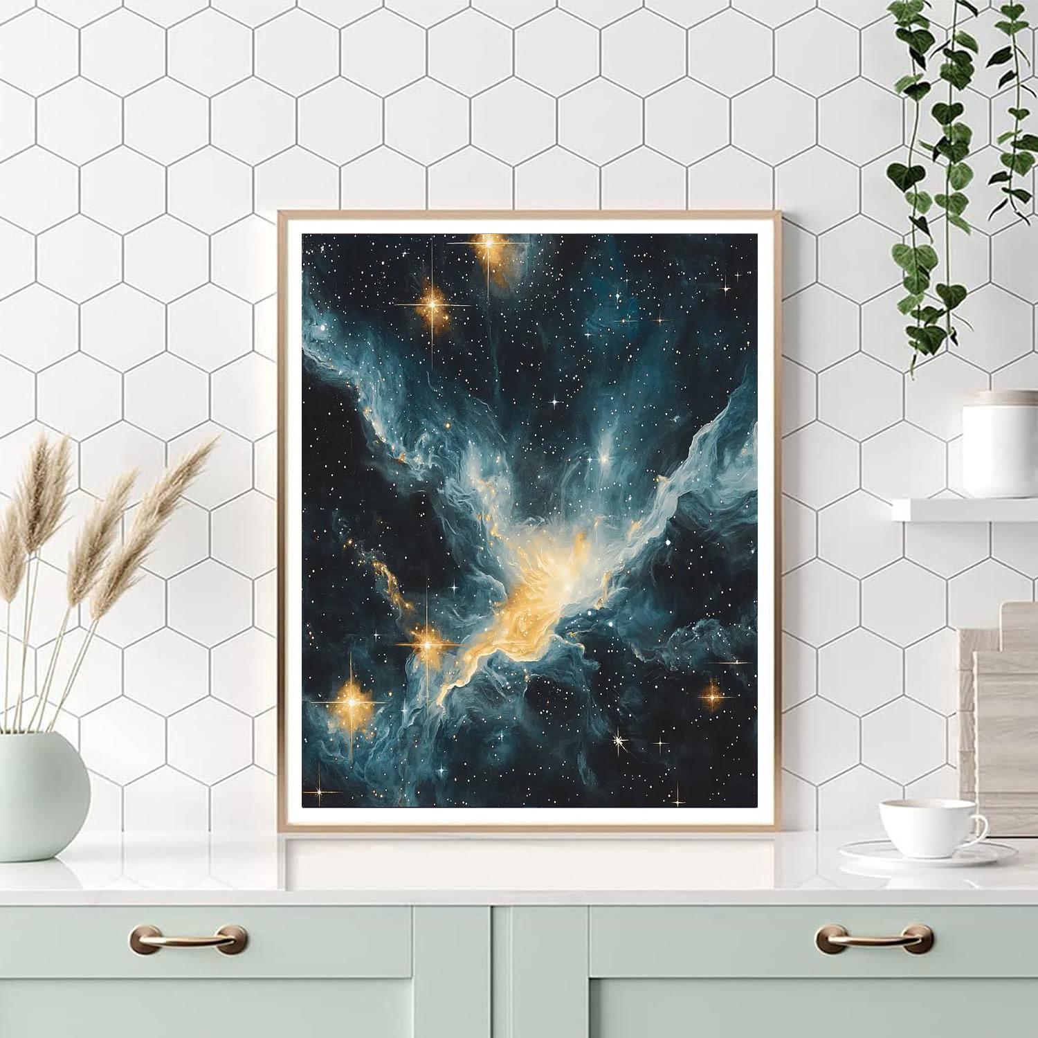 Michelangelo Inspired Starry Equinox  DIY Paint By Numbers