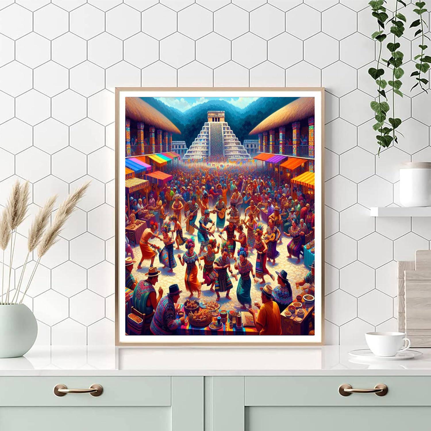 Festival Internacional De La Cultura Maya - Mexico Painting By Numbers Kit