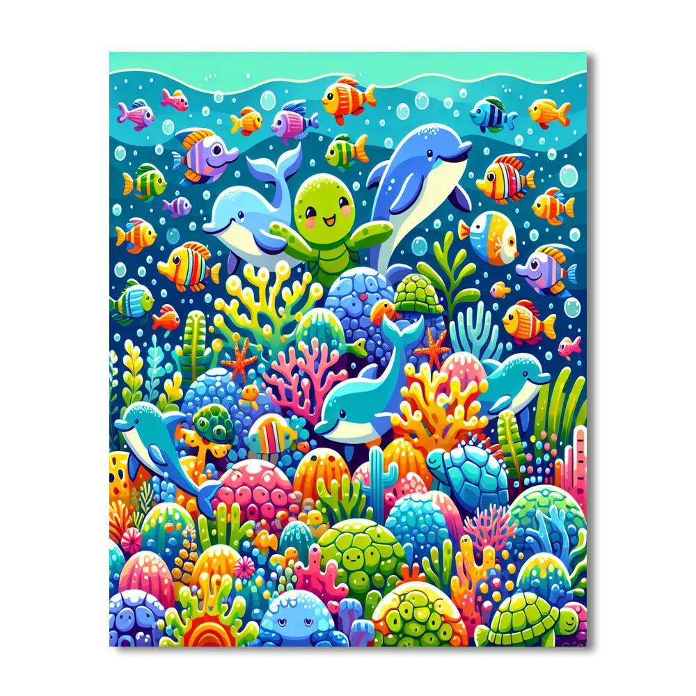 Colorful Ocean Fiesta Painting By Numbers Kit