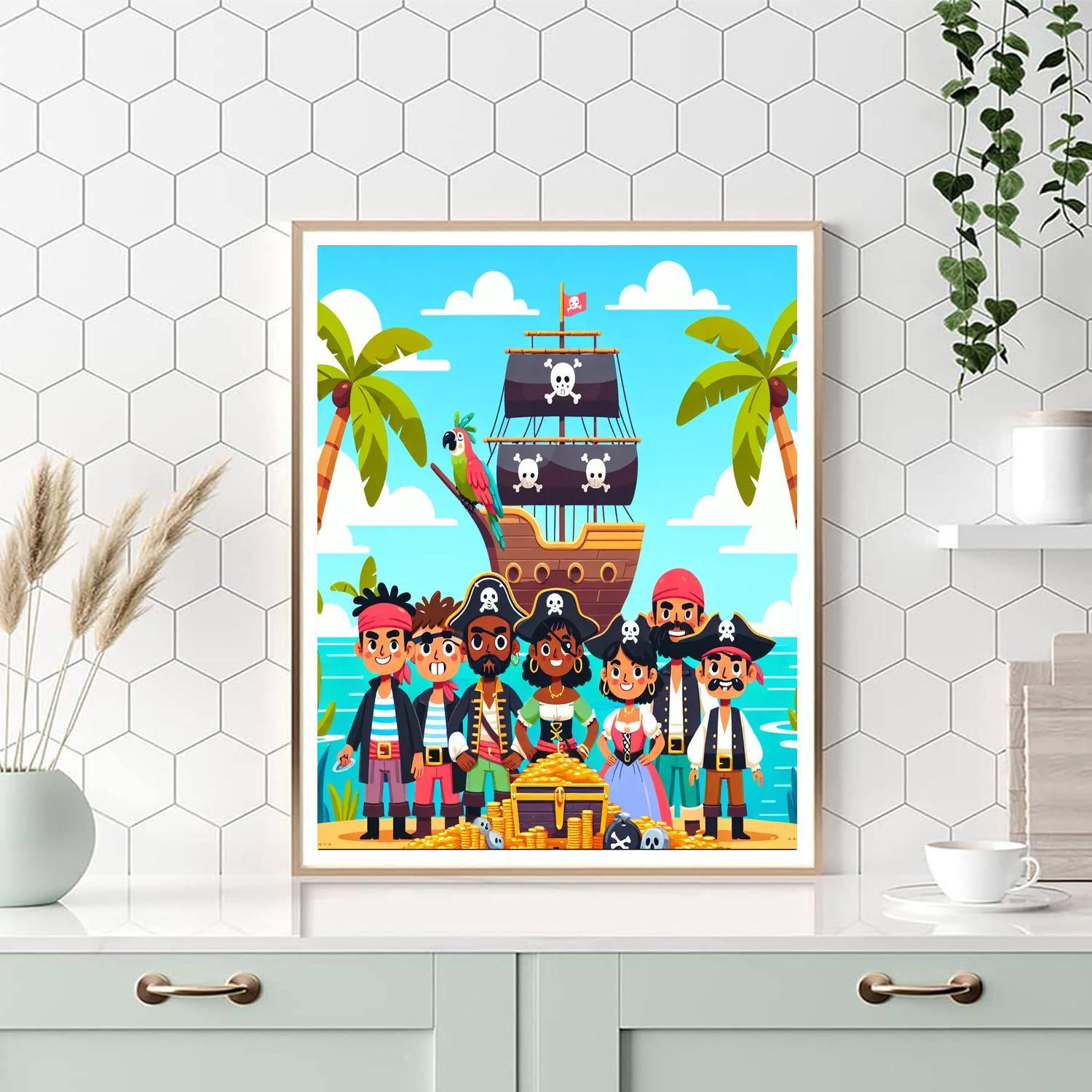 Petite Pirate Island Paint By Color
