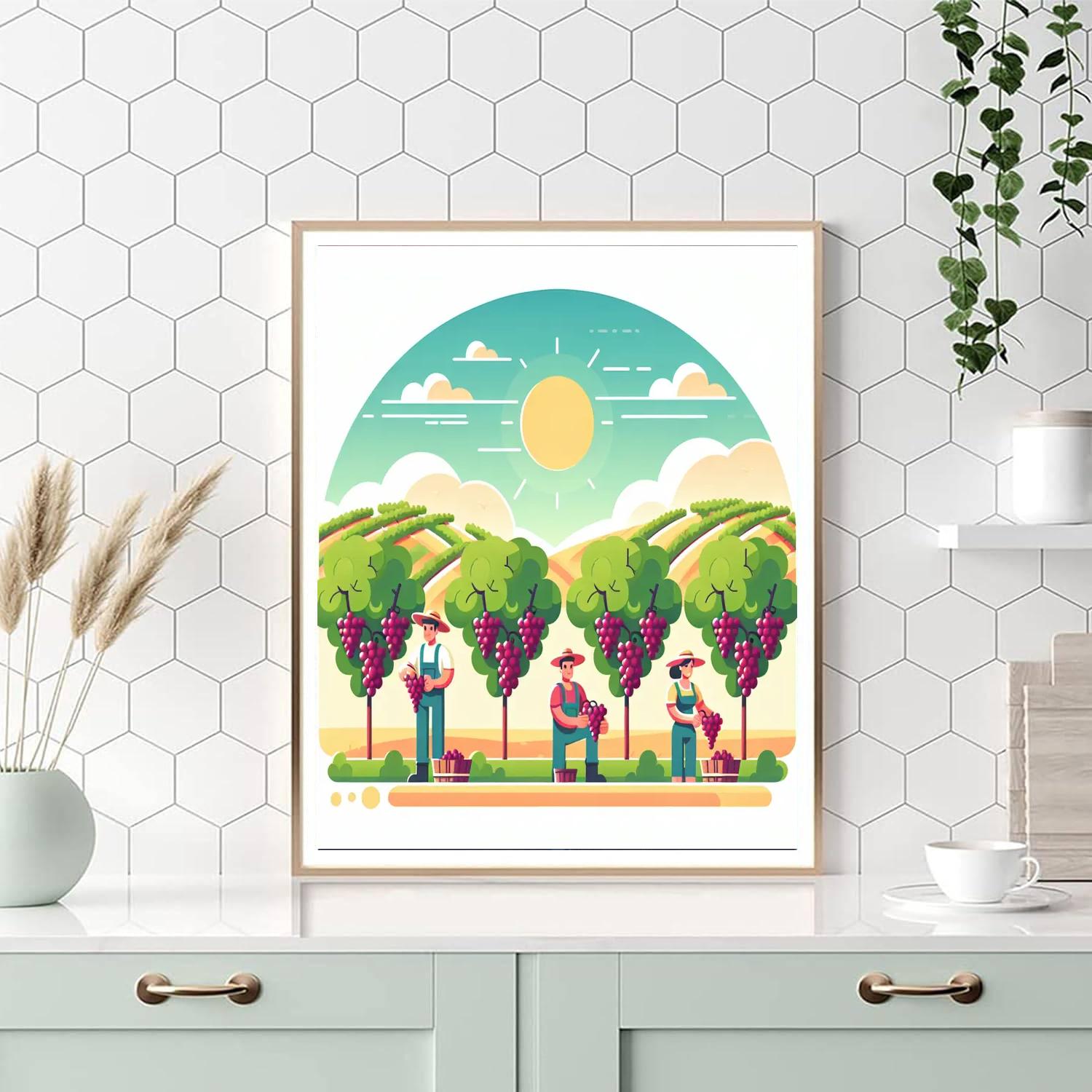 Vivid Vineyard Vignettes Numbered Painting Kits