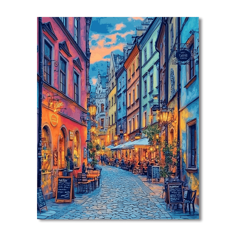 Krakow's Kazimierz District - Poland Painting Number Kit