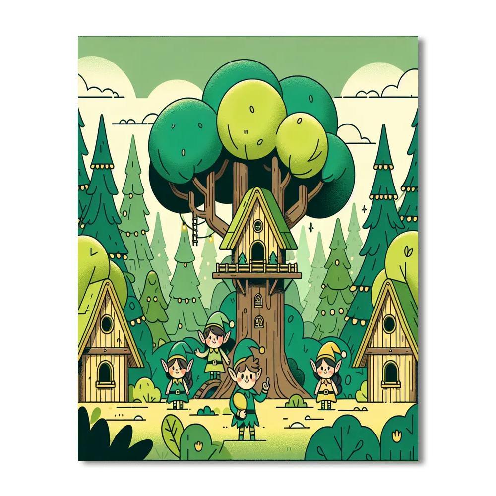Fantasy Elf Kingdom Paint By Color