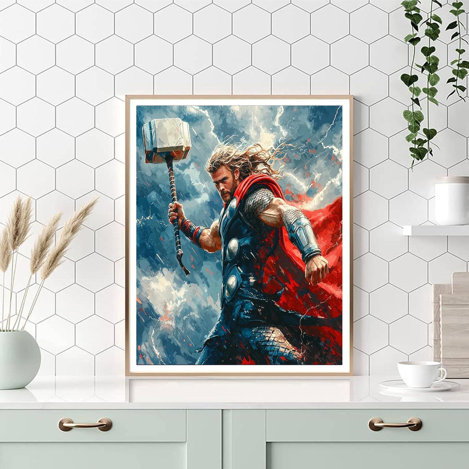 Chris Hemsworth: The Thunder God’s Unmatched Might Number Painting