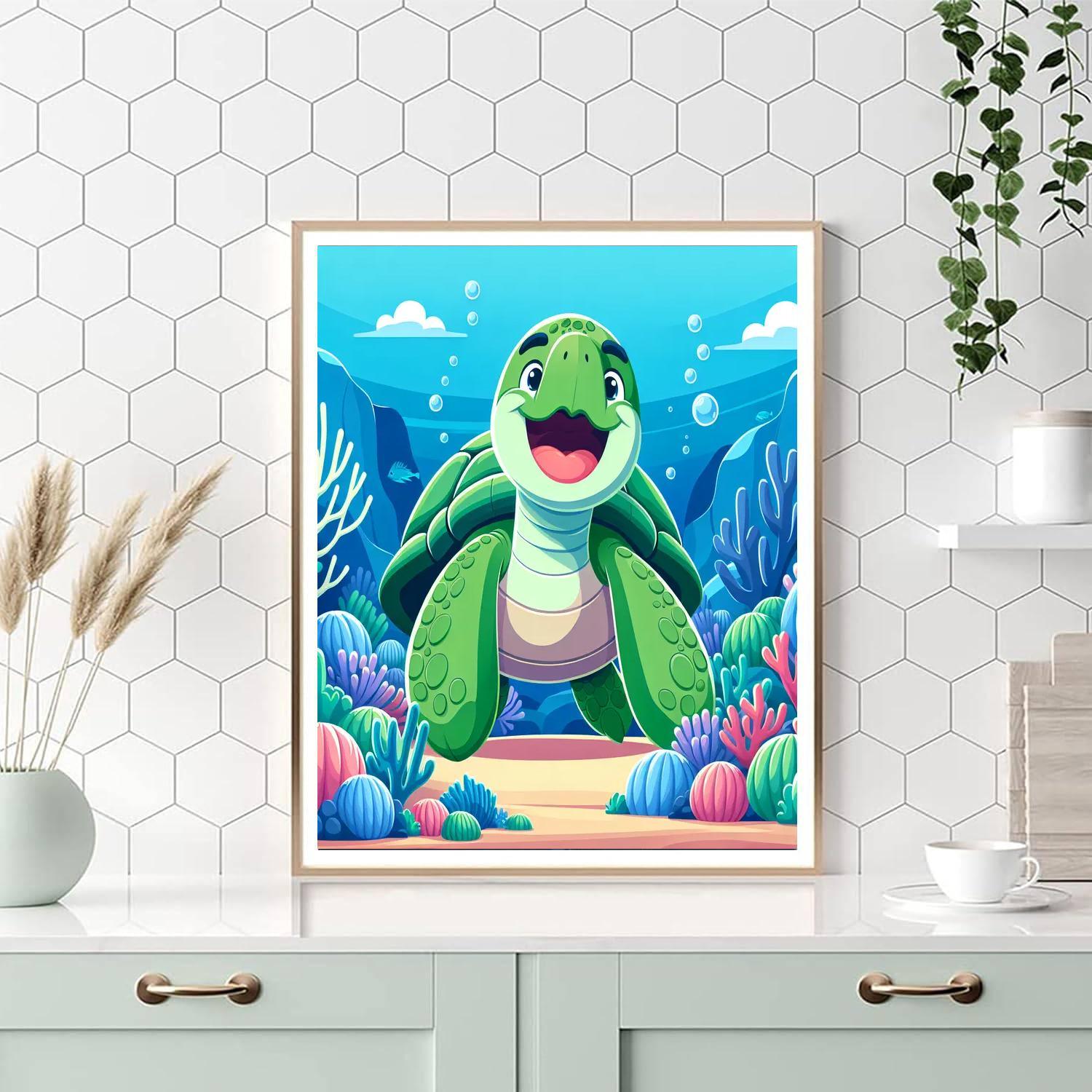 Gigantic Turtle Numbered Painting Kits
