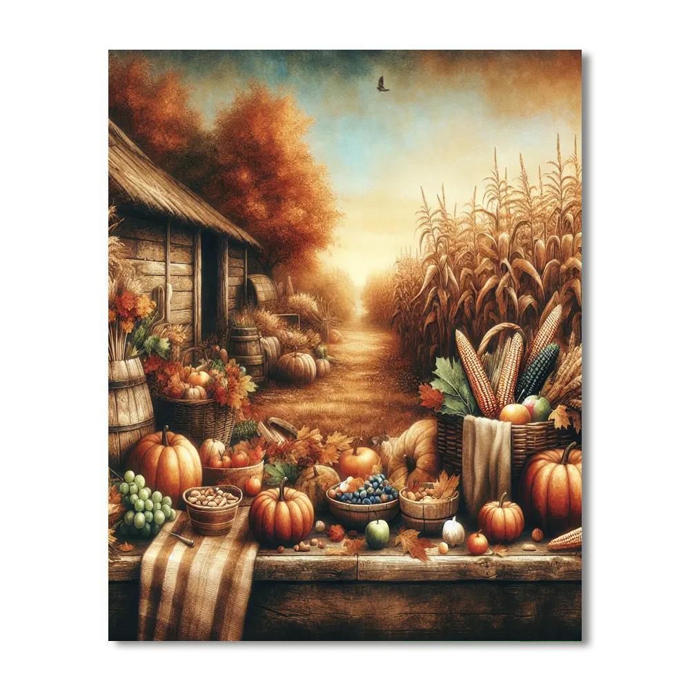Rustic Harvest Blessings Paint By Color