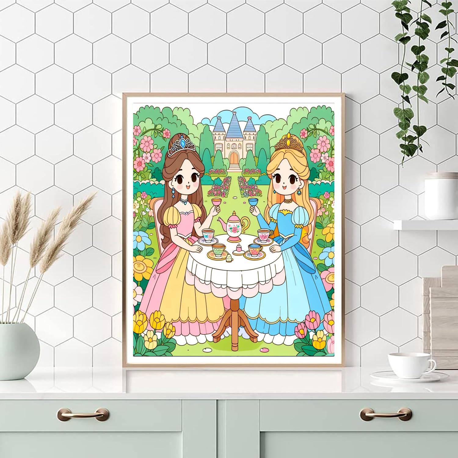 Royal Princess Tea Party Number Painting