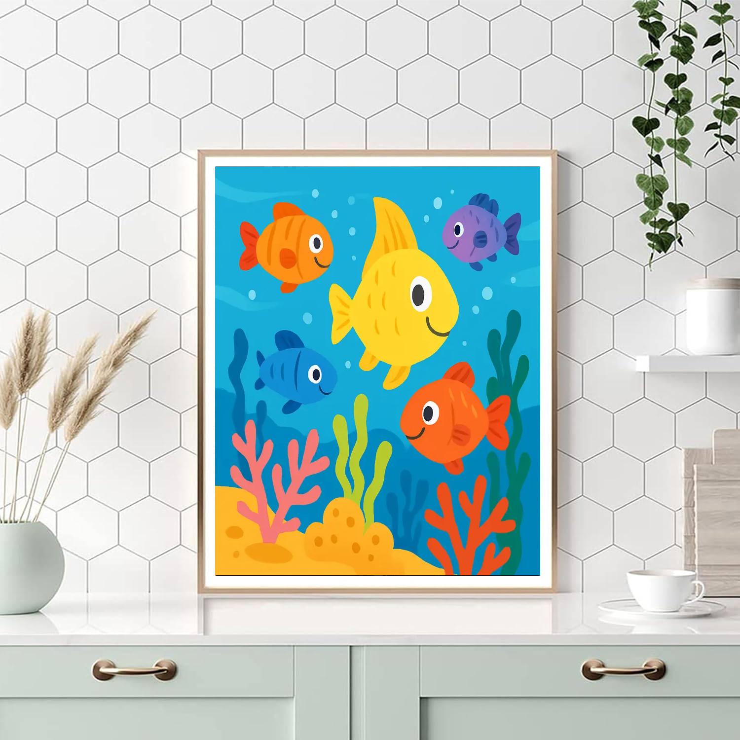 Friendly Fishes Numbered Painting Kits
