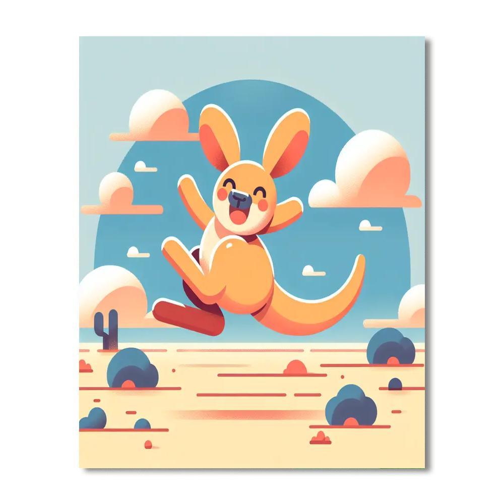 Jumpy Kangaroo Painting By Numbers Kit