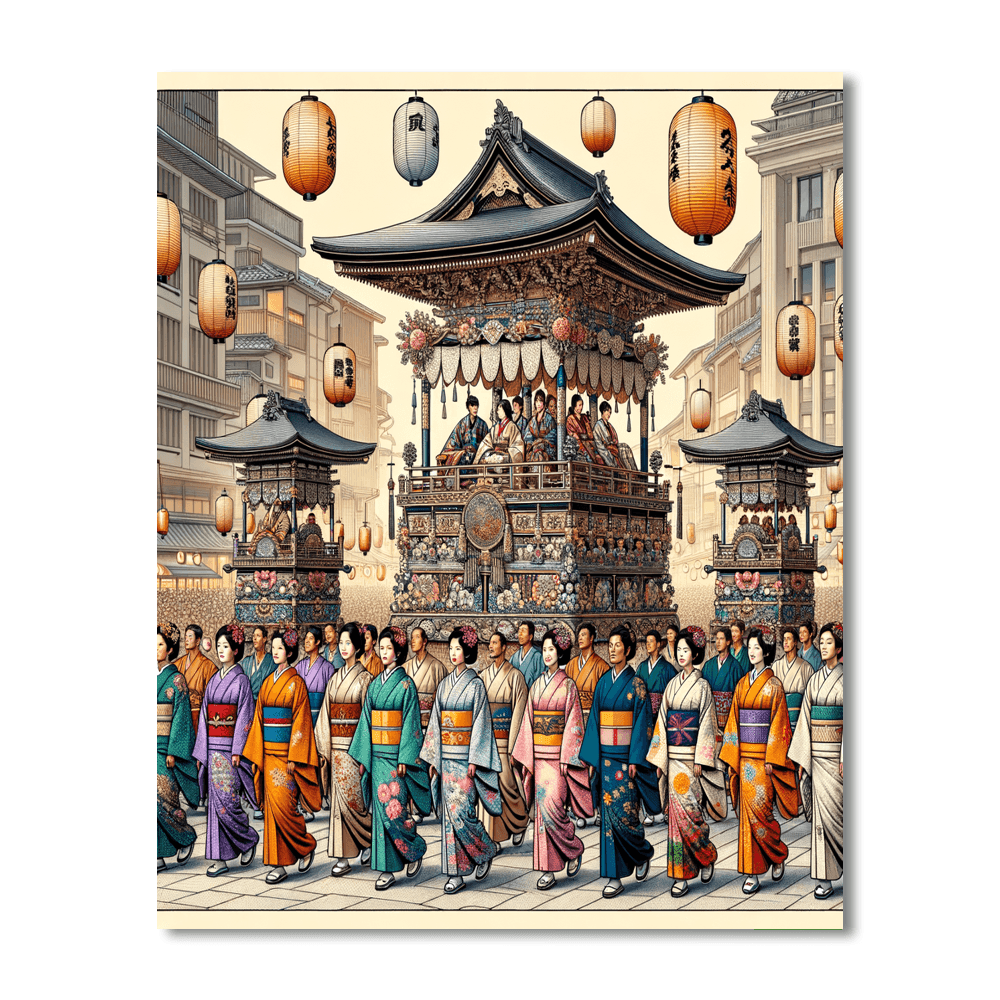 Gion Matsuri Festival - Kyoto, Japan Paint By Number