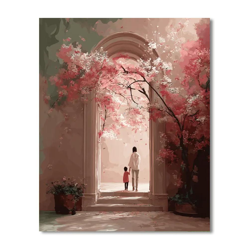 Cherry Blossom Wishes Painting Number Kit