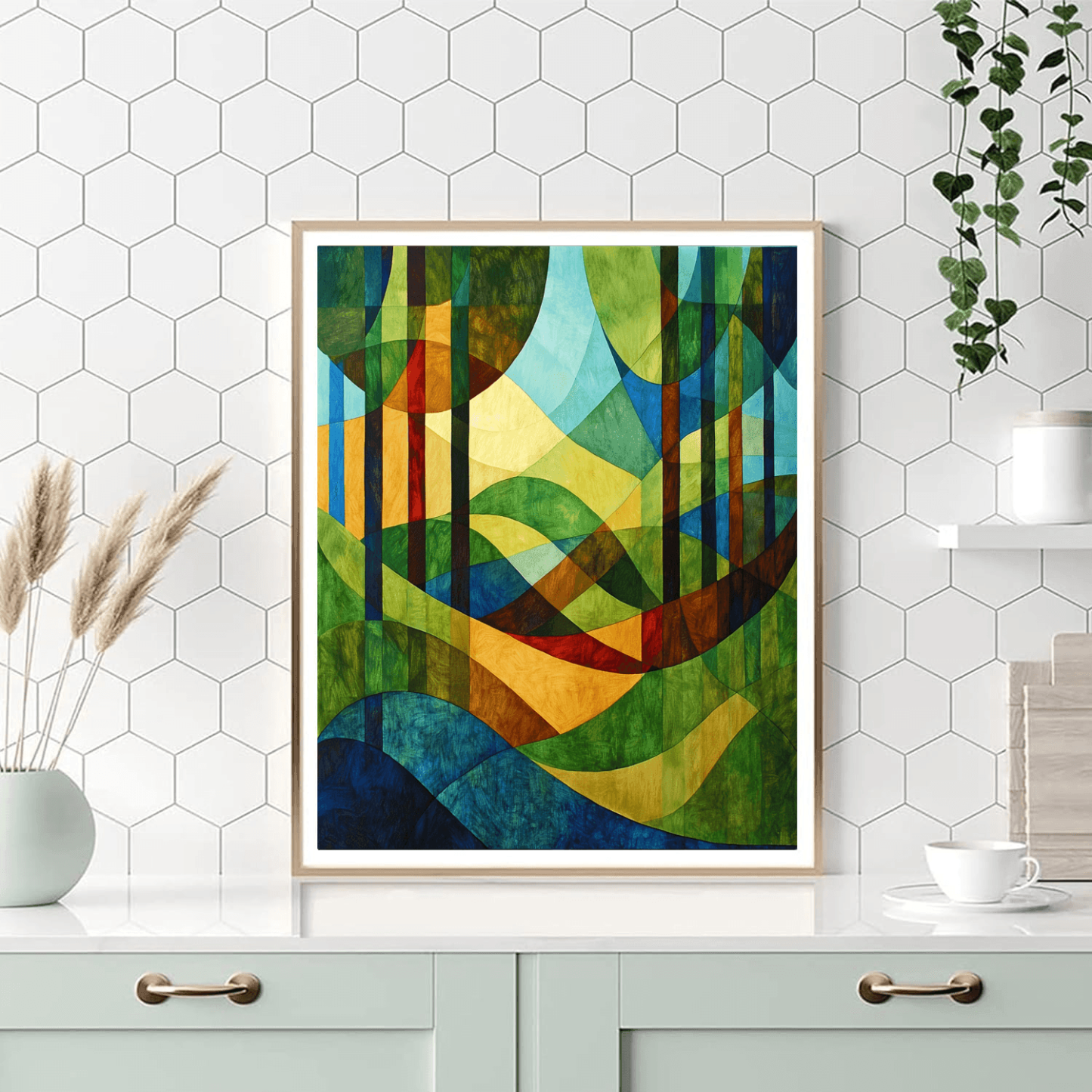 Paul Klee Inspired Abstract Forest Retreat  Painting By Numbers Kit