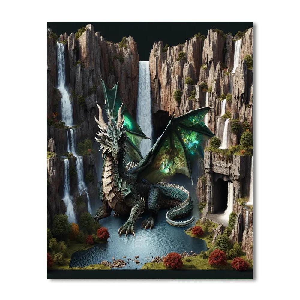 Mythical Dragon Lair Numbered Painting Kits