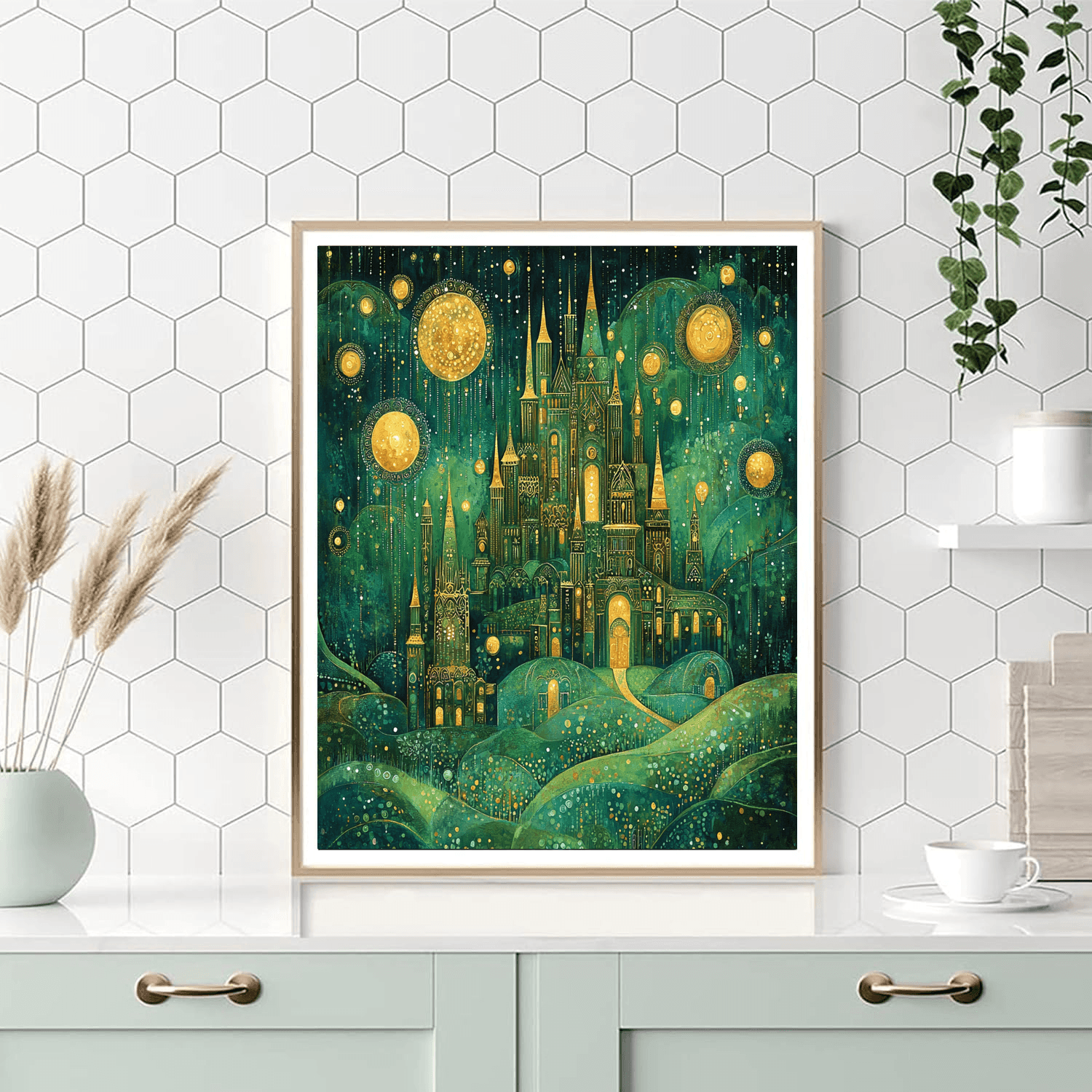 Gustav Klimt Inspired Classic Fairytale Castles  DIY Paint By Numbers