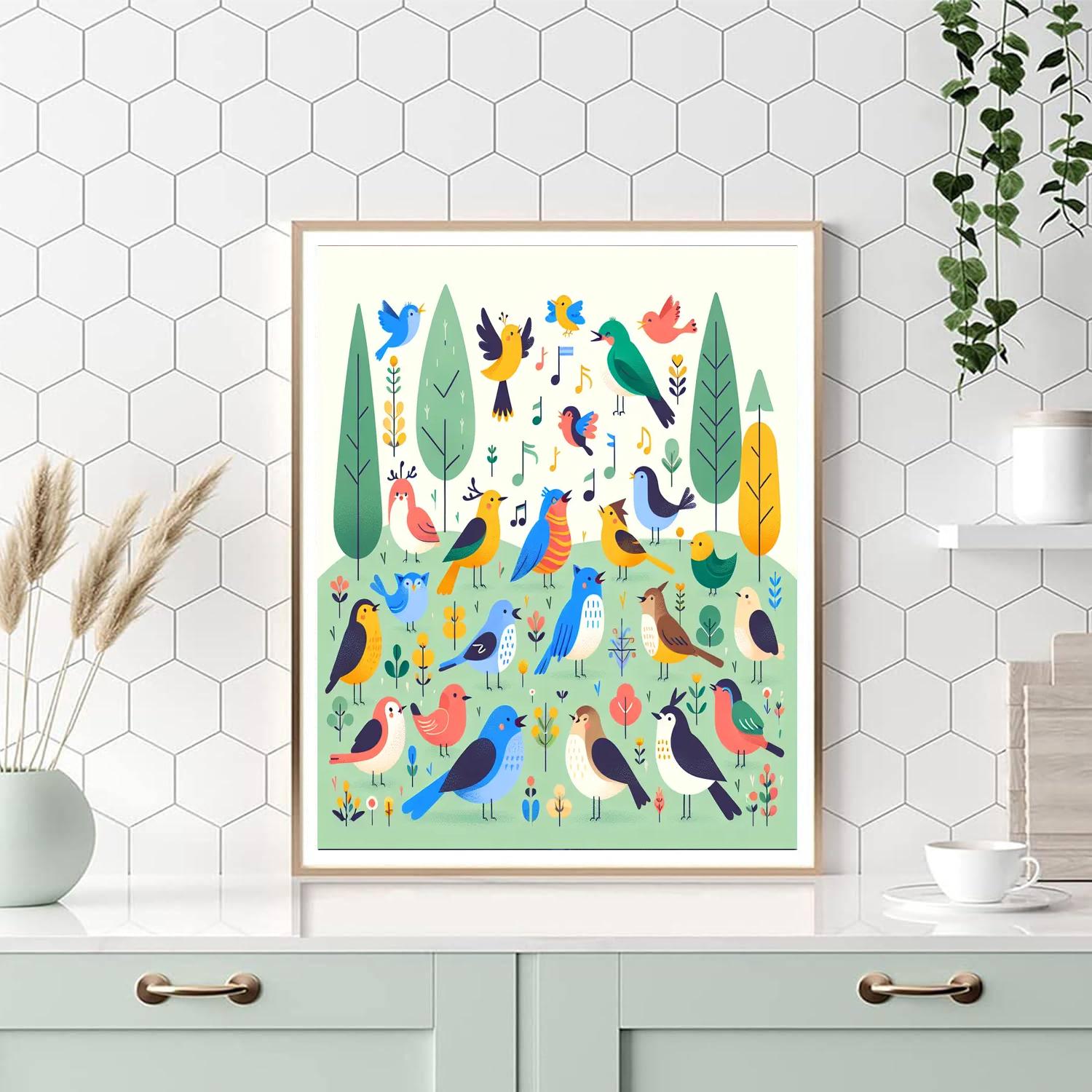 Chirpy Woodland Chorus Paint By Color